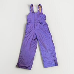 L.L.Bean Girls 6X-7 Purple Snow Bib Overalls Insulated Ski Pants